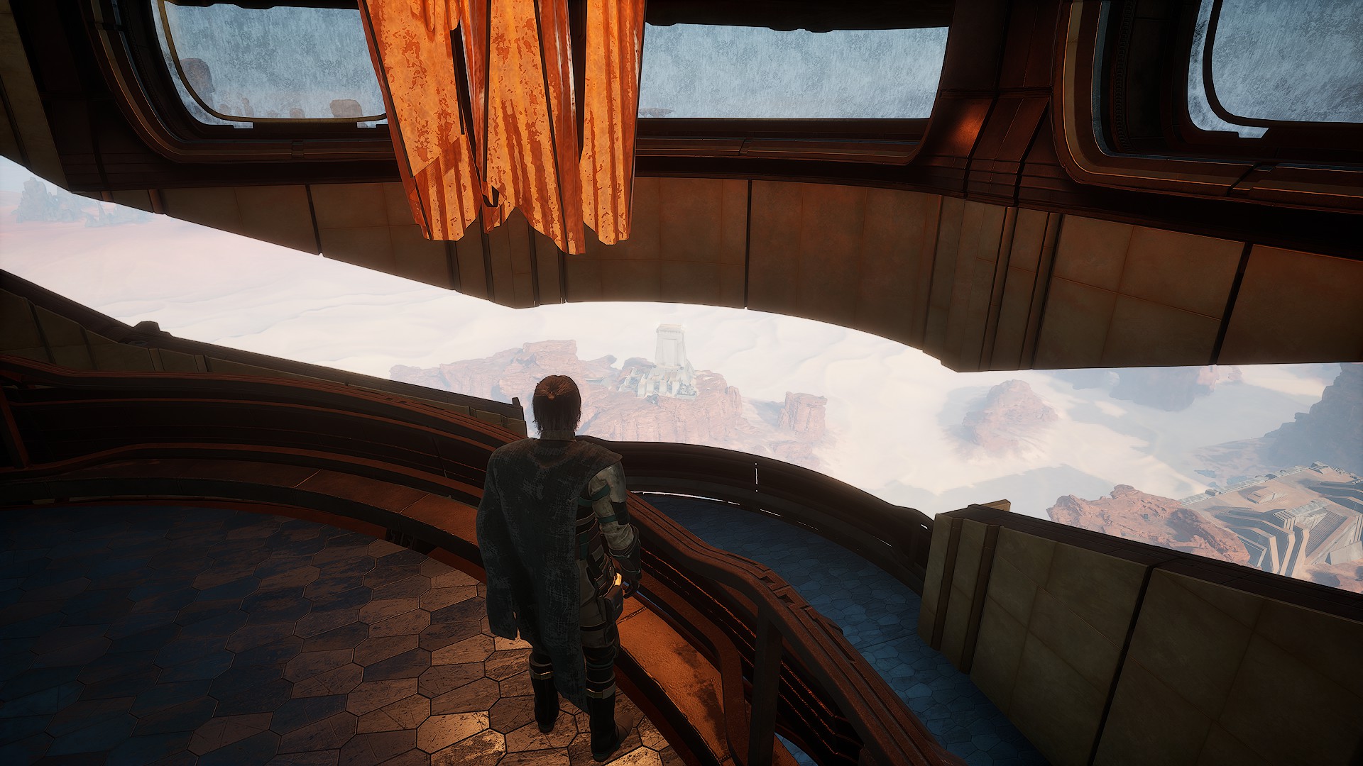 Interior overlook toward the basin