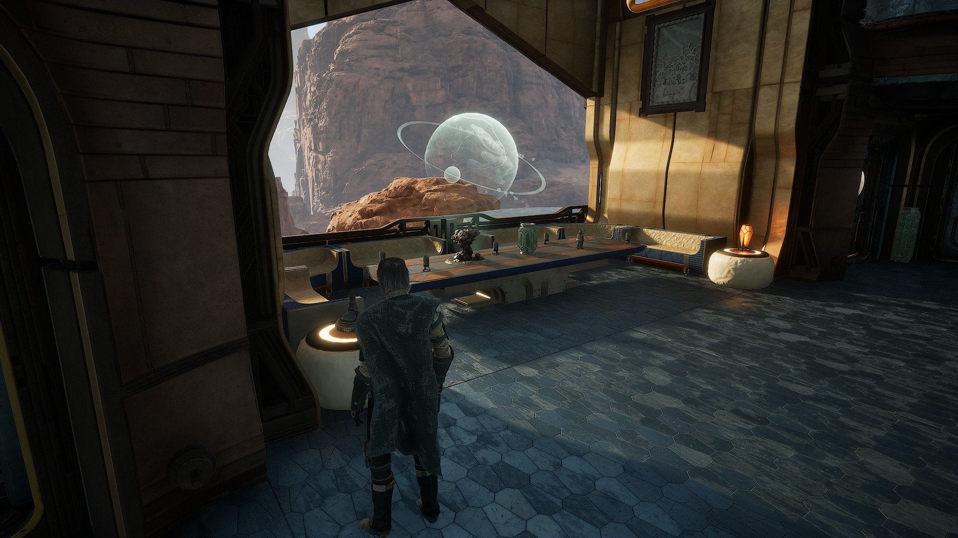 Briefing table and holographic display