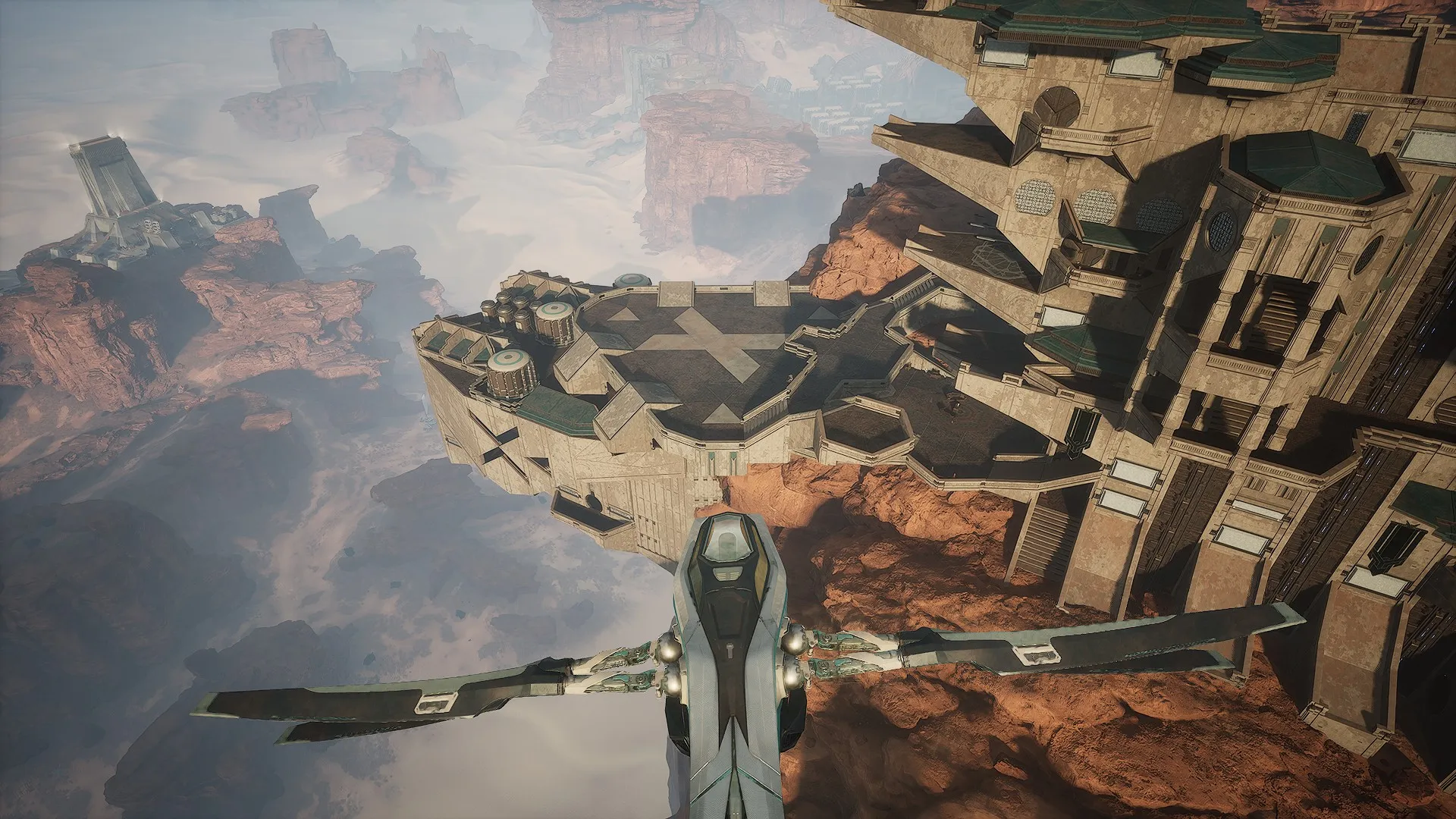 Upper approach overlooking Crossroads trade outpost