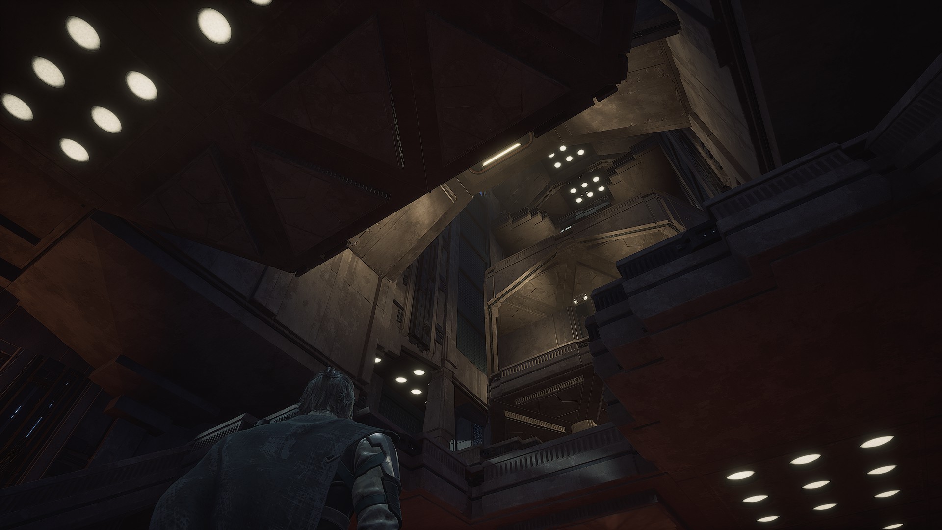 Vertical atrium with stacked platforms